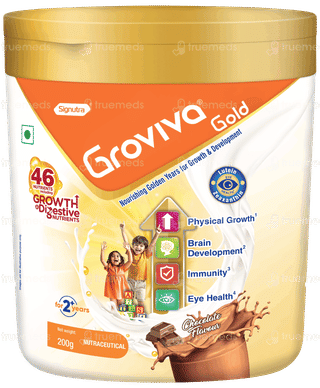 Groviva Gold For 2+ Years Chocolate Flavour Powder Jar 200gm