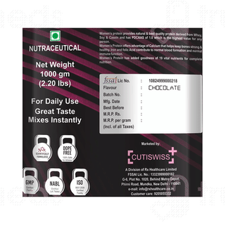 Cutiswiss+ Swissprot Womens Chocolate Protein 1000Gm