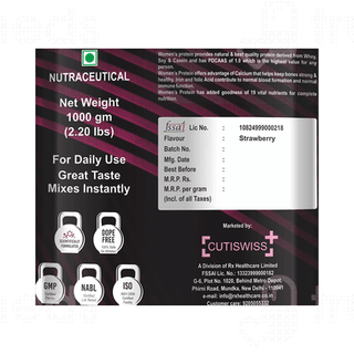 Cutiswiss+ Swissprot Womens Strawberry Protein 1000Gm