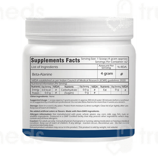 Trexgenics Sports Performance Pure Beta Alanine Unflavoured Powder 250gm