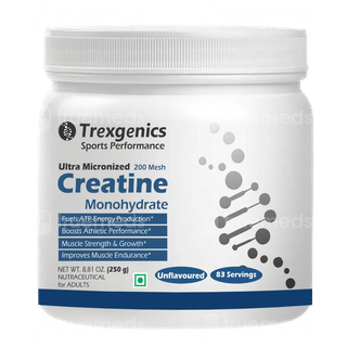 Trexgenics Sports Performance Ultra Micronized 200 Mesh Creatine Monohydrate Unflavoured Powder 250Gm