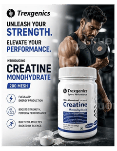 Trexgenics Sports Performance Ultra Micronized 200 Mesh Creatine Monohydrate Unflavoured Powder 250Gm