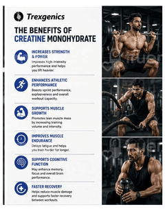 Trexgenics Sports Performance Ultra Micronized 200 Mesh Creatine Monohydrate Unflavoured Powder 250Gm