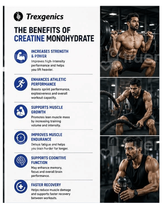 Trexgenics Sports Performance Ultra Micronized 200 Mesh Creatine Monohydrate Unflavoured Powder 250Gm