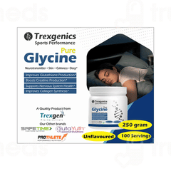 Trexgenics Sports Performance Pure Glycine Unflavoured Powder 250gm