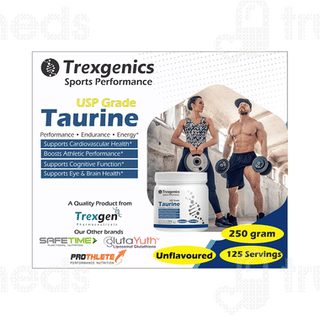 Trexgenics Sports Performance Taurine Unflavoured Powder 250gm
