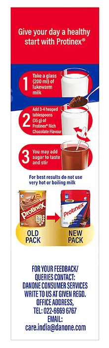 Protinex Rich Chocolate Flavour Zero Added Sugar Refill Powder 200Gm
