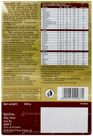 Celevida Diabetes Care Chocolate Flavour No Added Sugar Refill 400gm