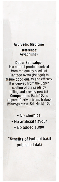 Dabur Sat Isabgol Premium White Husk Supreme 180Gm + 50Gm Extra Free