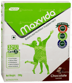 Maxvida Chocolate Flavour Refill Powder 200gm Maxvida Chocolate Flavour Refill Powder 200gm