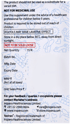 Tasiron Tangy Orange Flavour Sachet 0.75gm