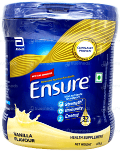 Ensure New And Improved Vanilla Flavour Powder Jar 375gm Ensure New And Improved Vanilla Flavour Powder Jar 375gm