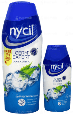 Nycil Germ Expert Cool Classic Prickly Heat Powder 150gm With 60gm Free Nycil Germ Expert Cool Classic Prickly Heat Powder 150gm With 60gm Free
