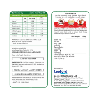 Sugar Bite Natura Stevia Powder 150Gm