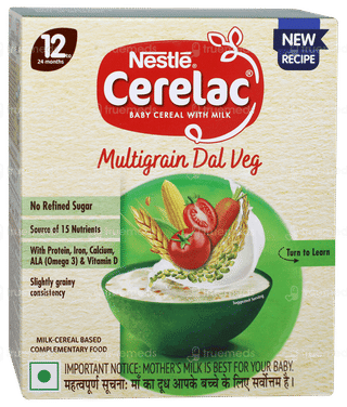 Nestle Cerelac New Recipe Multigrain Dal Veg 12 To 24 Months Baby Cereal 300gm