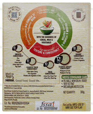 Nestle Cerelac New Recipe Multigrain Dal Veg 12 To 24 Months Baby Cereal 300gm