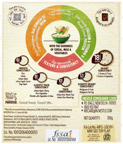 Nestle Cerelac New Recipe 5 Grains & Vegetables 18 To 24 Months Baby Cereal 300gm