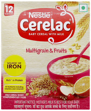 Nestle Cerelac New Recipe Multigrain & Fruits 12 To 24 Months Baby Cereal 300gm