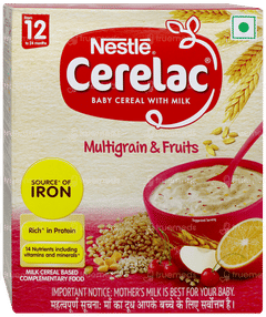 Nestle Cerelac New Recipe Multigrain & Fruits 12 To 24 Months Baby Cereal 300gm