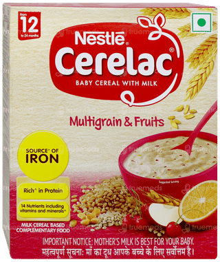 Nestle Cerelac New Recipe Multigrain & Fruits 12 To 24 Months Baby Cereal 300gm