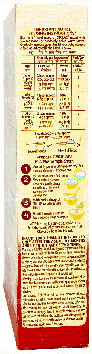 Nestle Cerelac New Recipe Wheat Apple Cherry 8 To 24 Months Baby Cereal 350gm