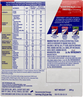 Protinex New & Improved Creamy Vanilla Flavour Zero Added Sugar Powder 200gm