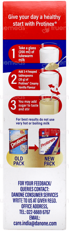 Protinex New & Improved Creamy Vanilla Flavour Zero Added Sugar Powder 200gm