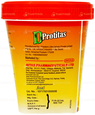 D Protitas Kesar Badab Flavour No Added Sugar Protein Powder 200Gm