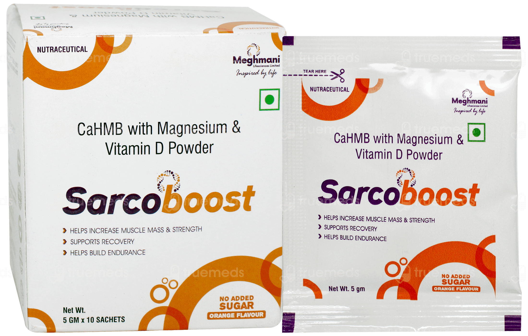 Sarcoboost Orange Flavour No Added Sugar Powder 5gm - Uses, Side ...