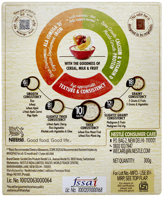 Nestle Cerelac New Recipe Wheat Rice Mixed Fruit 10 To 24 Months Baby Cereal 300gm