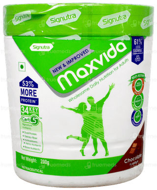 Maxvida New & Improved Chocolate Flavour Powder Jar 200Gm
