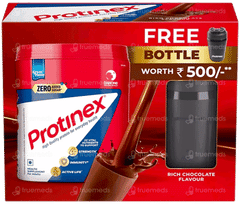 Protinex Rich Chocolate Flavour Zero Added Sugar Powder Jar 400gm With Bottle 325ml Free