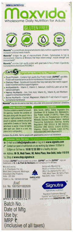 Maxvida New & Improved Vanilla Flavour Powder 500Gm