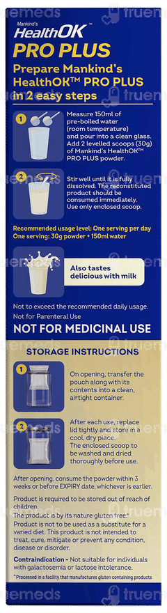 Health Ok Pro Plus Vanilla Flavour Zero Added Sucrose Refill Powder 400gm