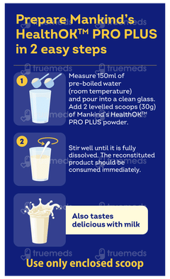 Health Ok Pro Plus Vanilla Flavour Zero Added Sucrose Refill Powder 400gm