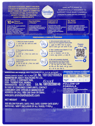 Similac Classic New Stage 3 From 12 To 18 Months Follow Up Formula Powder Refill 400gm