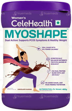 Celehealth Womens Myoshape Chocolate Flavour No Added Sugar Powder 400gm