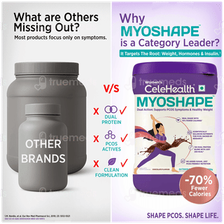 Celehealth Womens Myoshape Chocolate Flavour No Added Sugar Powder 400gm