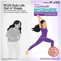 Celehealth Womens Myoshape Chocolate Flavour No Added Sugar Powder 400gm