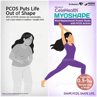 Celehealth Womens Myoshape Chocolate Flavour No Added Sugar Powder 400gm