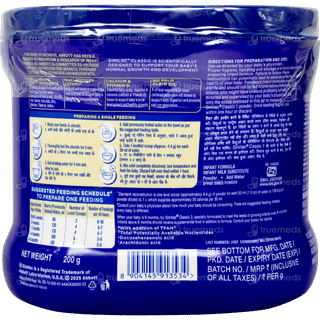 Similac Classic New Stage 1 Up To 6 Months Infant Formula Powder Jar 200Gm