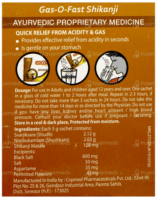 Gasofast Shikanji Sachet 5Gm