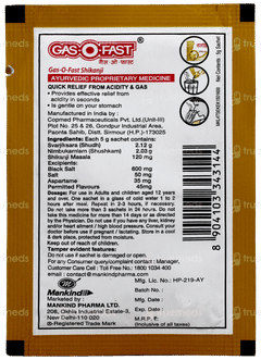 Gasofast Shikanji Sachet 5Gm Gasofast Shikanji Sachet 5Gm