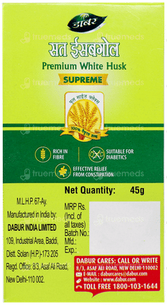 Dabur Sat Isabgol Premium White Husk Supreme 45gm
