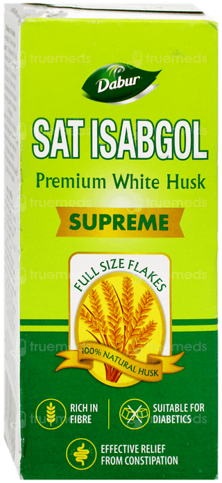 Dabur Sat Isabgol Premium White Husk Supreme 90Gm