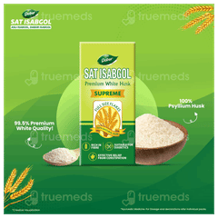 Dabur Sat Isabgol Premium White Husk Supreme 90Gm
