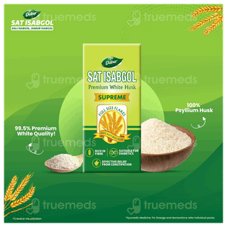 Dabur Sat Isabgol Premium White Husk Supreme 90Gm