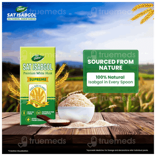 Dabur Sat Isabgol Premium White Husk Supreme 90Gm