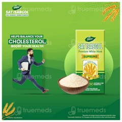 Dabur Sat Isabgol Premium White Husk Supreme 90Gm