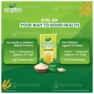 Dabur Sat Isabgol Premium White Husk Supreme 90Gm